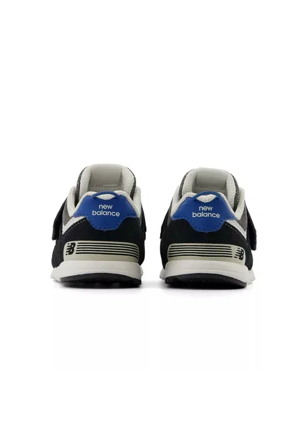 Кроссовки кожаные и текстильные 574 Hook & Loop New Balance Blue Agate, черный/синий — фото 4