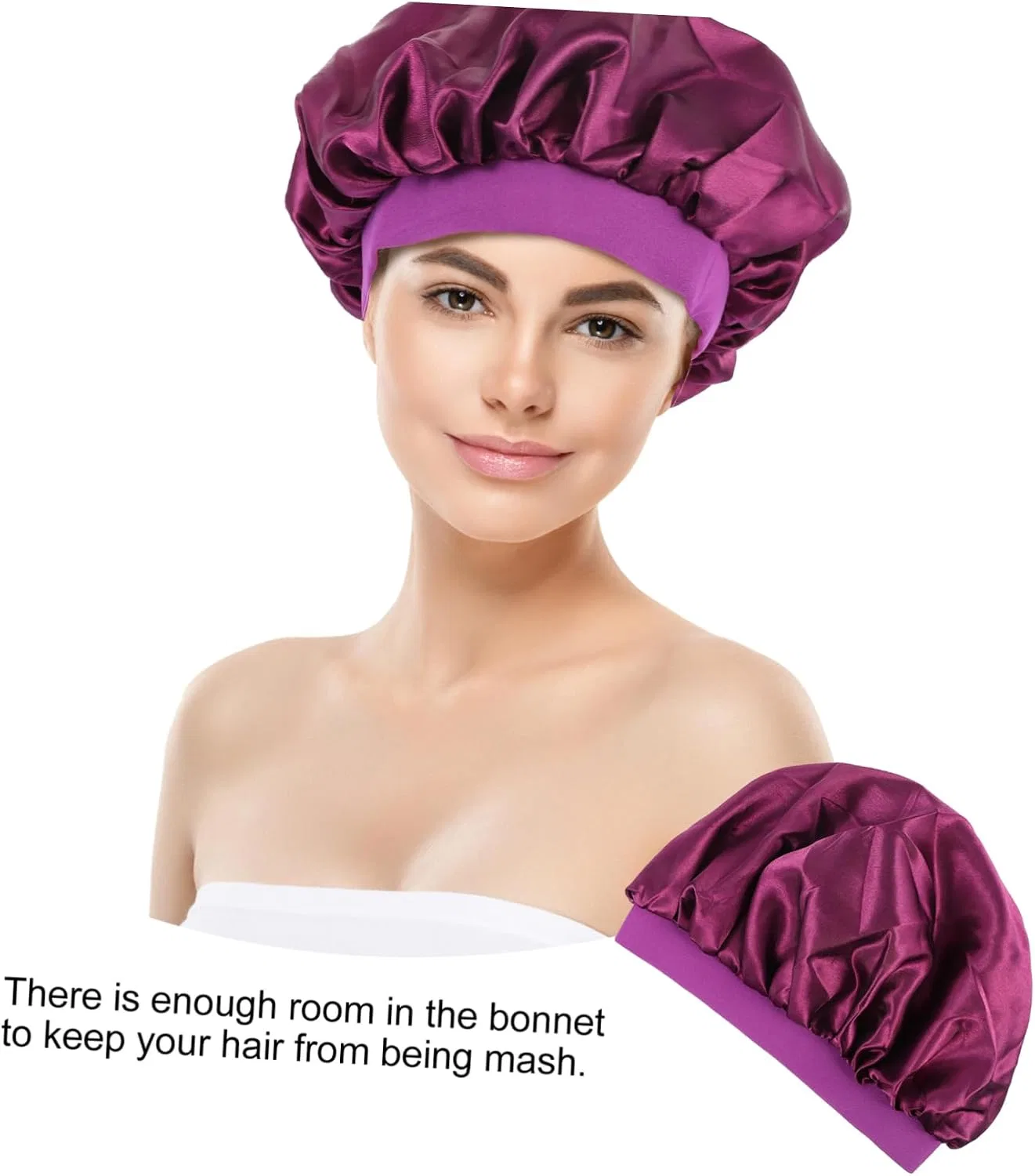 Шапочка для душа Satin, GALPADA, набор 6 шт, Фиолетовый — фото 3
