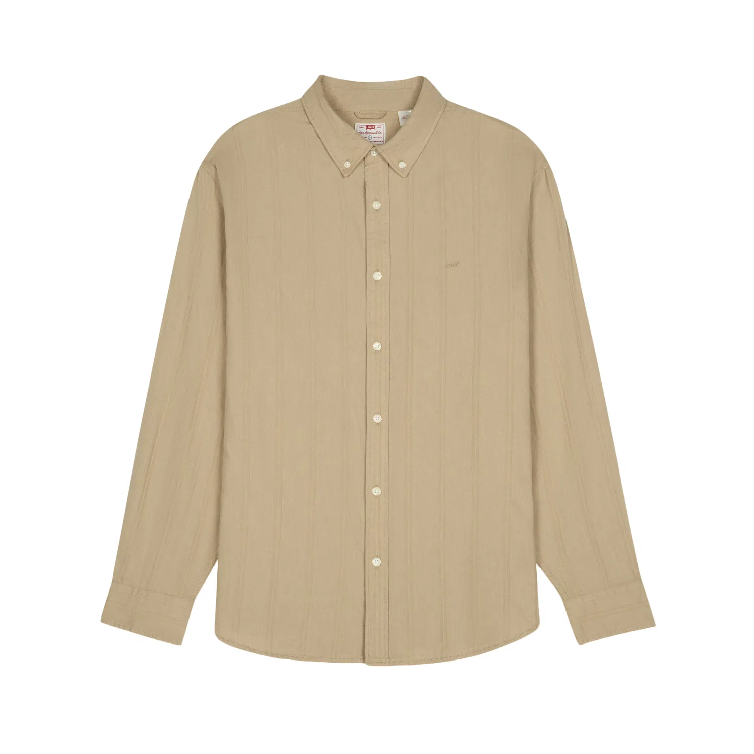 Мужская рубашка с отложным воротником прямого кроя Light Coffee Levis, Light Coffee