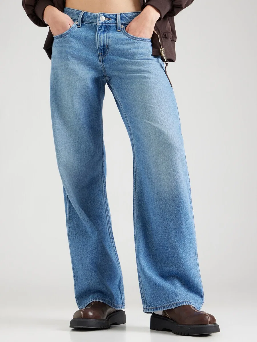 Джинсы LEVI'S Wide leg Jeans 'LOW LOOSE' синего цвета — фото 3