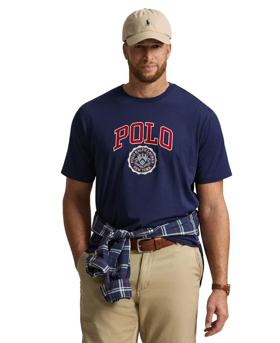 Футболка с коротким рукавом, с принтом и вышивкой Polo Ralph Lauren, Newport Navy