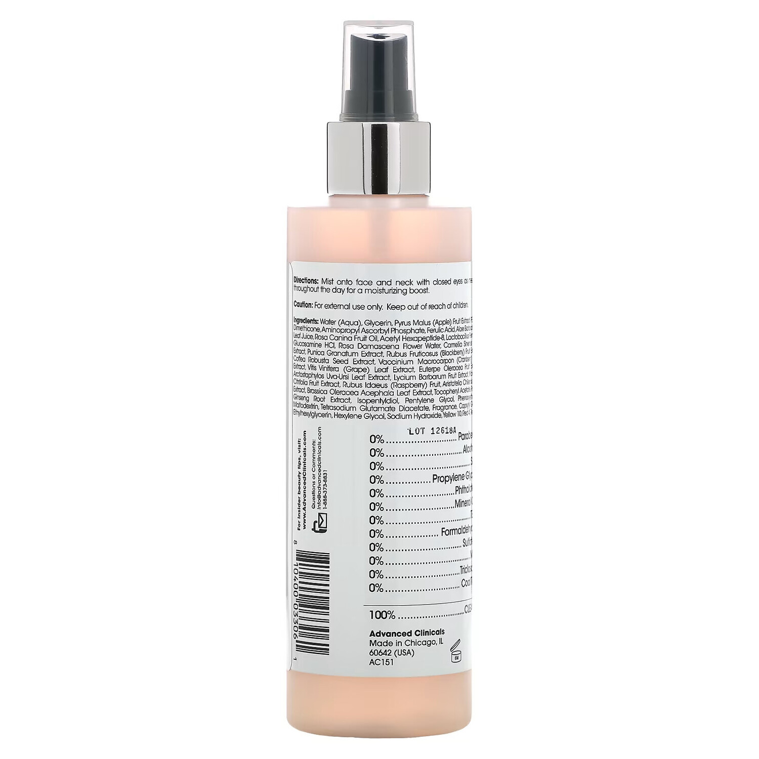 Advanced Clinicals, C-Glow Toner, витамин C и феруловая кислота, 237 мл (8 жидк. Унций) — фото 3