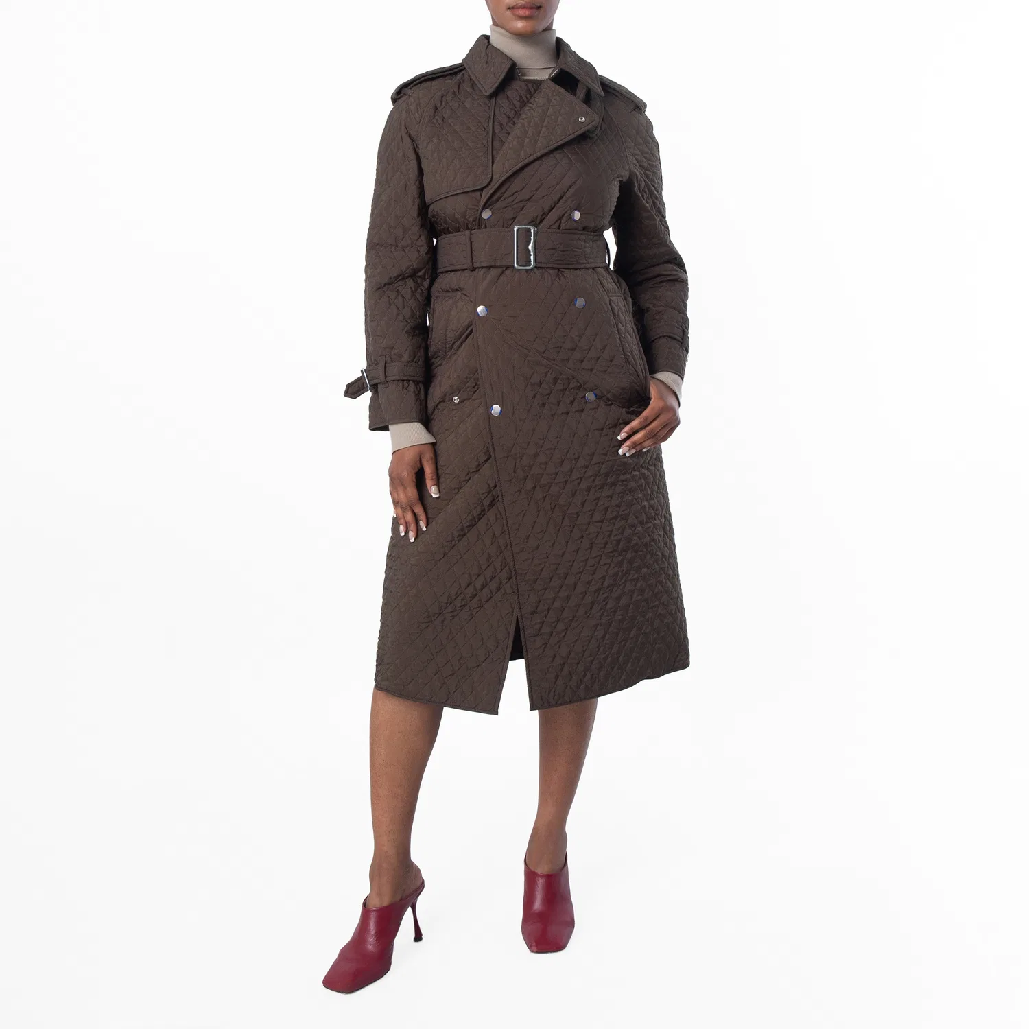 Пальто-тренч стеганое Long Quilted Trench Coat Burberry, Loch — фото 3