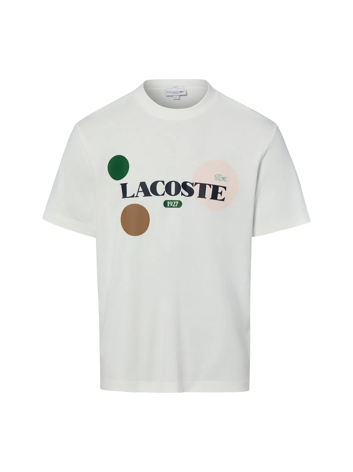 Футболка больших размеров Lacoste, экрю
