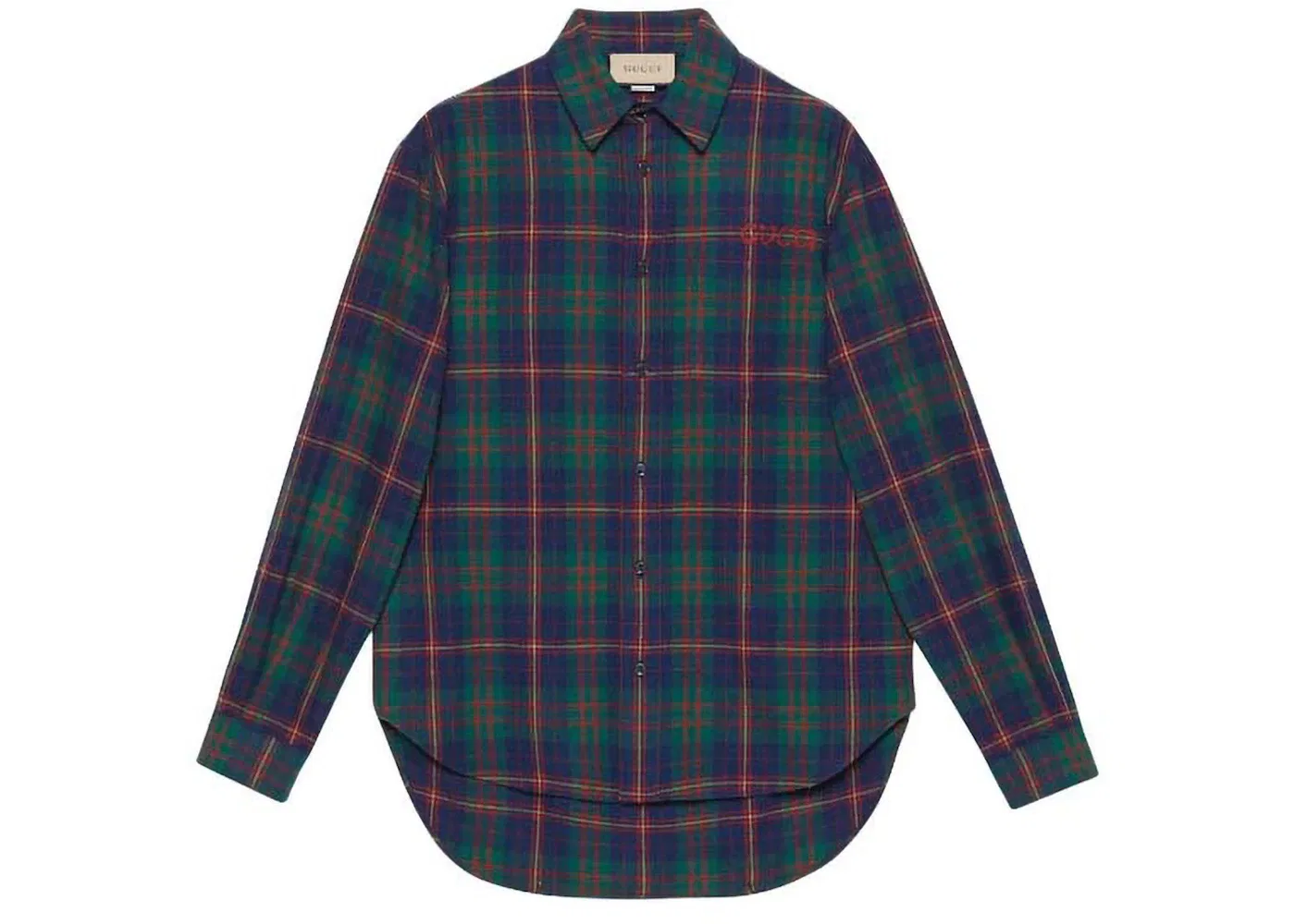 Мужская рубашка в клетку Gucci, Green