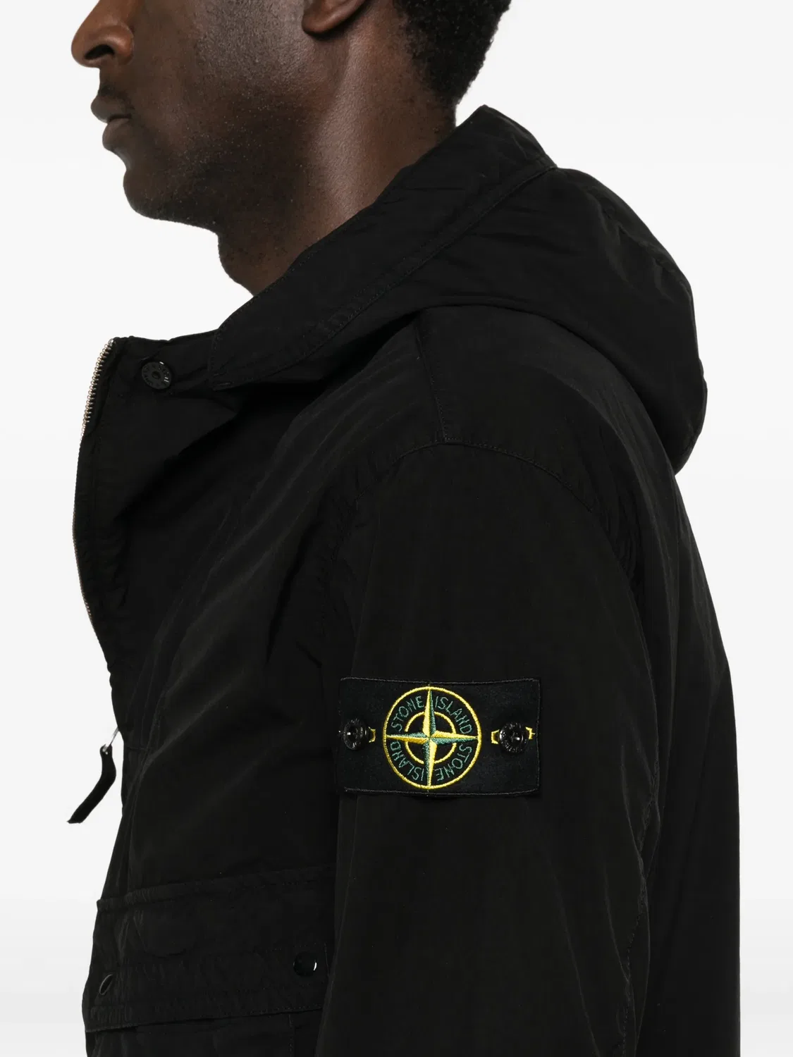 Куртка с капюшоном и молнией Stone Island, черный — фото 2