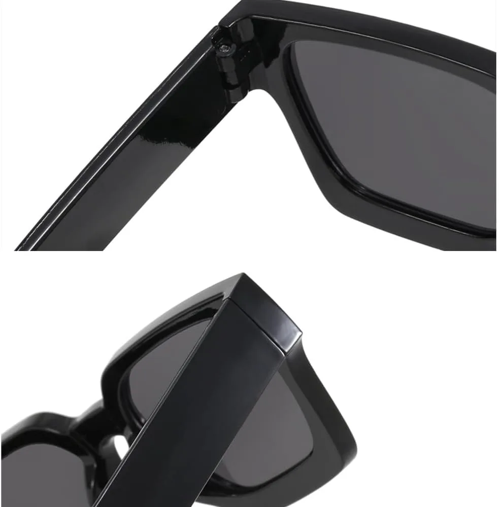 

Винтажные солнцезащитные очки LVTFCO для женщин, большие солнцезащитные очки для мужчин, ретро-очки зеленого цвета, защита от УФ-излучения UV400, Black Clear