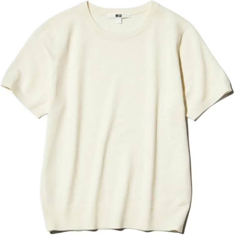 Джемпер женский с круглым вырезом UNIQLO Ivory