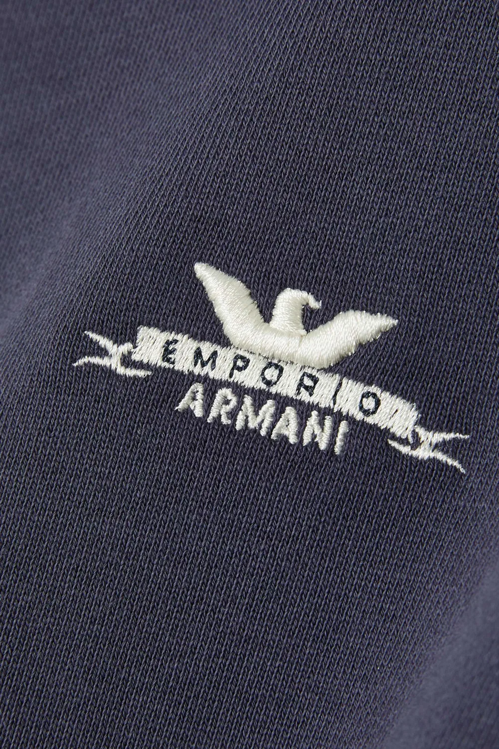 Худи на молнии хлопковое Emporio Armani, фиолетовый — фото 3