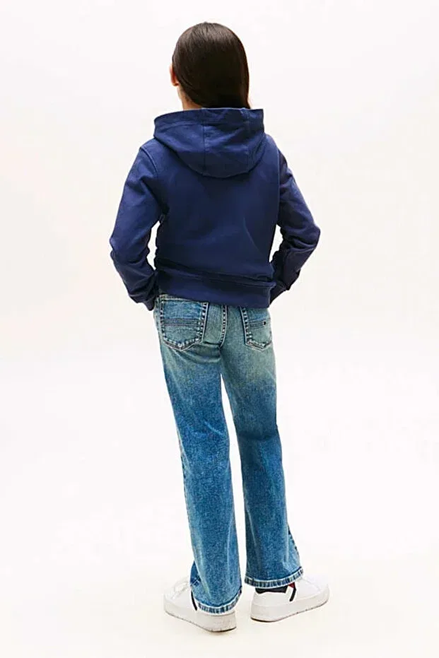Детское худи с принтом Essential Hoodie Tommy Hilfiger, Twilight Navy — фото 3