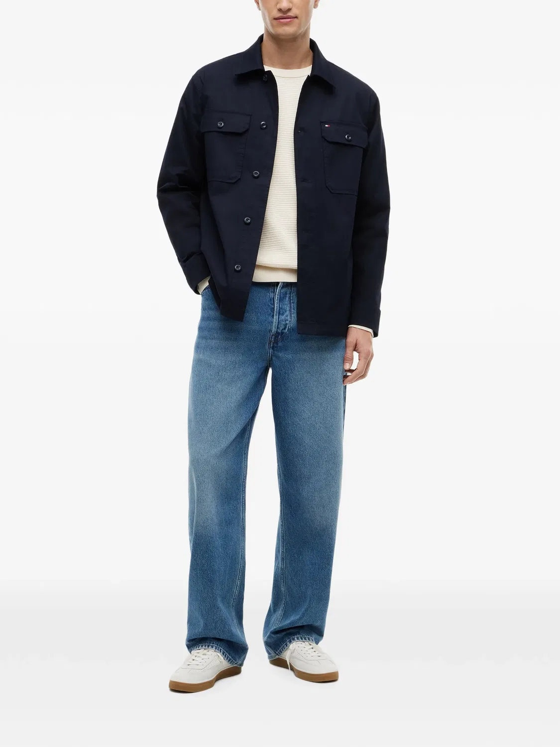 Рубашечная куртка - синяя Tommy Hilfiger, синий — фото 2