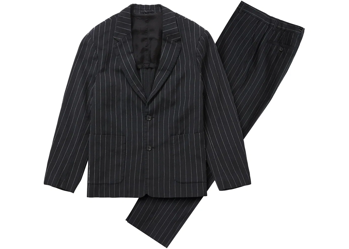 Мужской спортивный костюм с принтом в полоску Supreme, Black Pinstripe