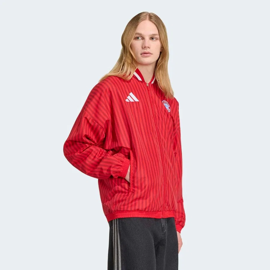 Куртка спортивная с длинным рукавом FC Bayern München Stadyum adidas, Красный