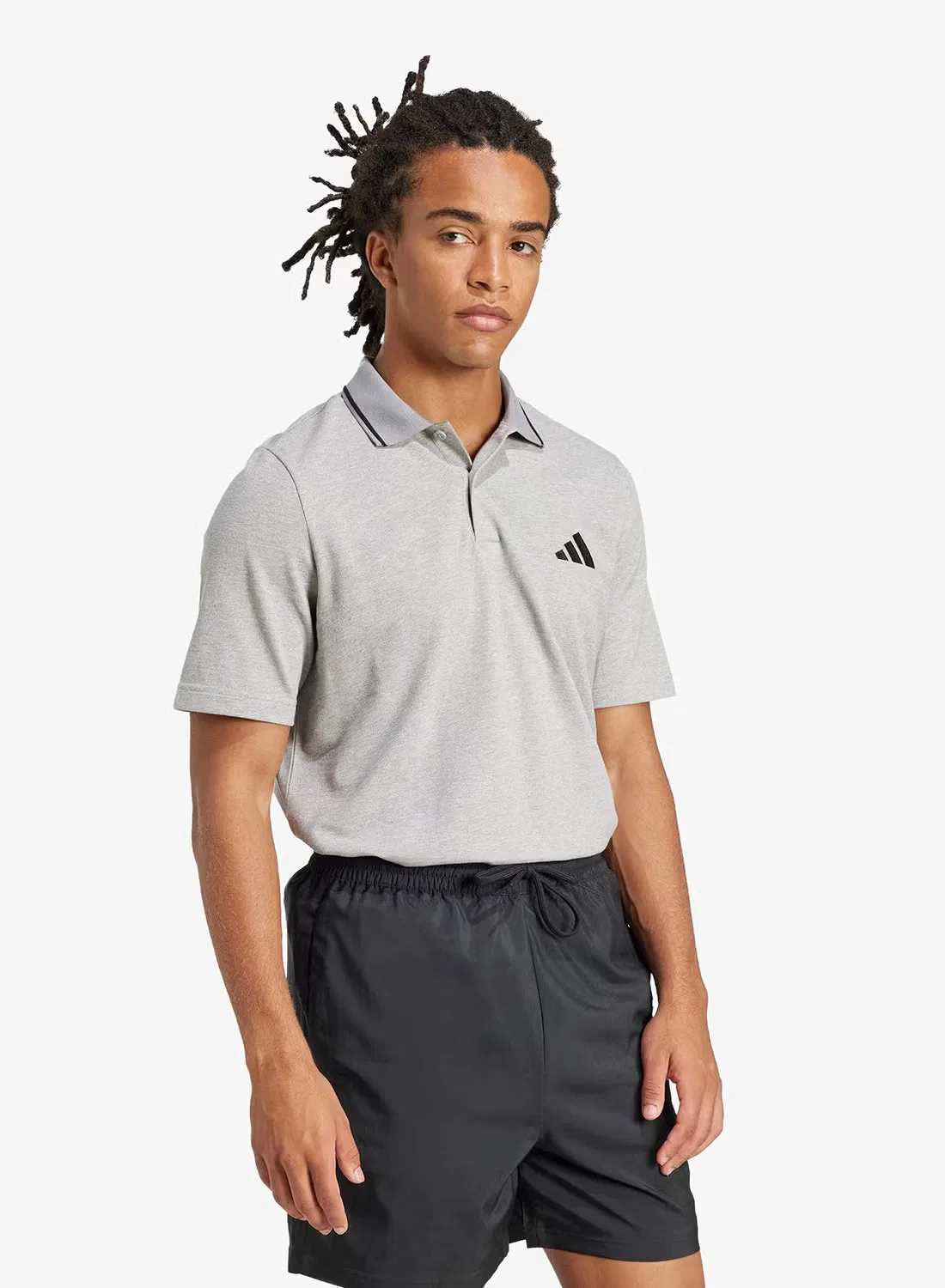 Поло с маленьким логотипом Essential Adidas, серый