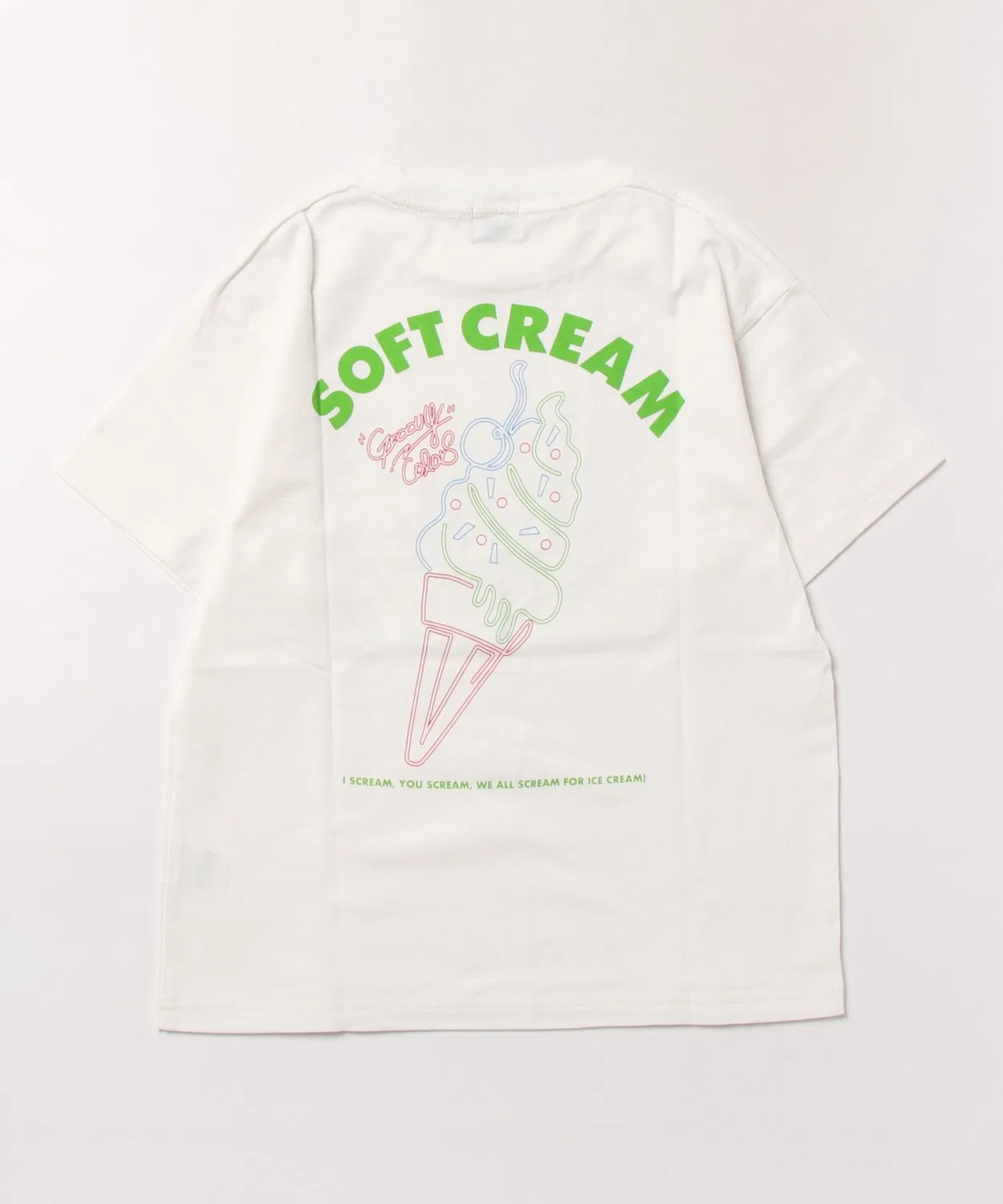 Детская футболка с коротким рукавом с принтом SOFT CREAM GROOVY COLORS, Белый — фото 3