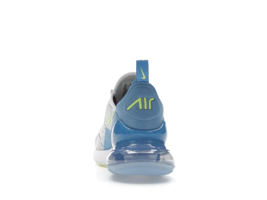 Детские кроссовки Lifestyle Nike Air Max 270, Pure Platinum/Rush Fuchsia/Blue Beyond/Light Lemon Twist — фото 4