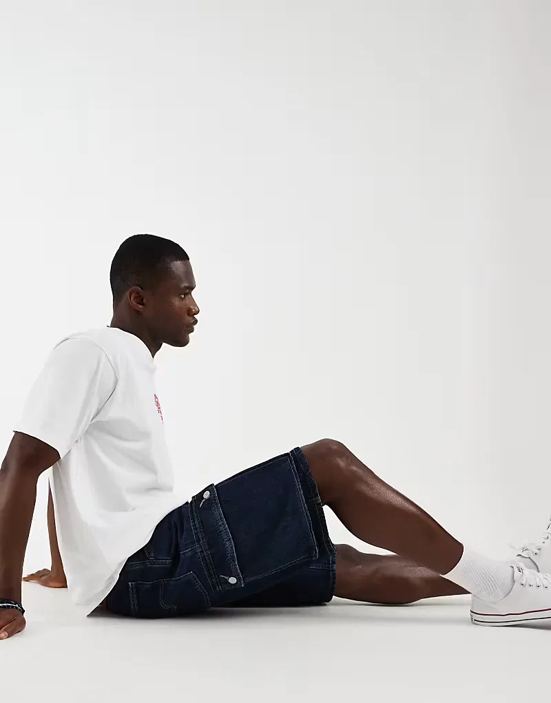Джинсовые шорты-карго Levi's 478 свободного кроя, индиго — фото 4