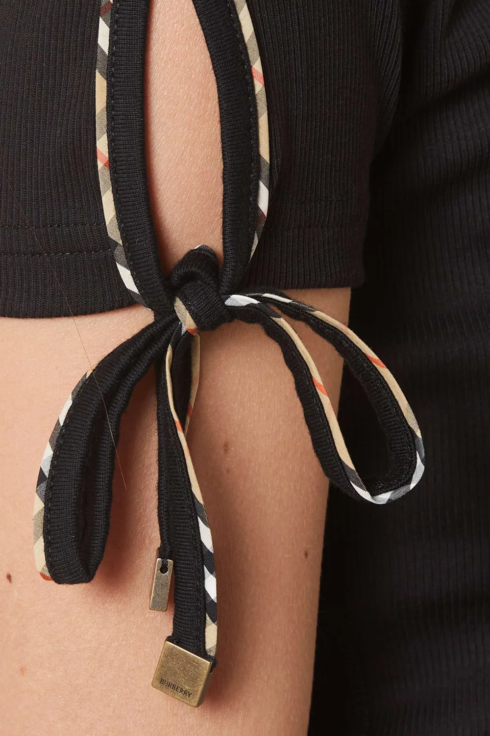 Футболка с кружевными деталями из хлопка Burberry — фото 4