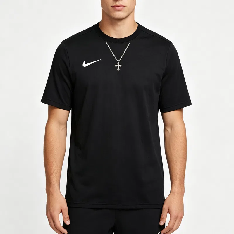 Футболка унисекс хлопковая Nike, Black — фото 4