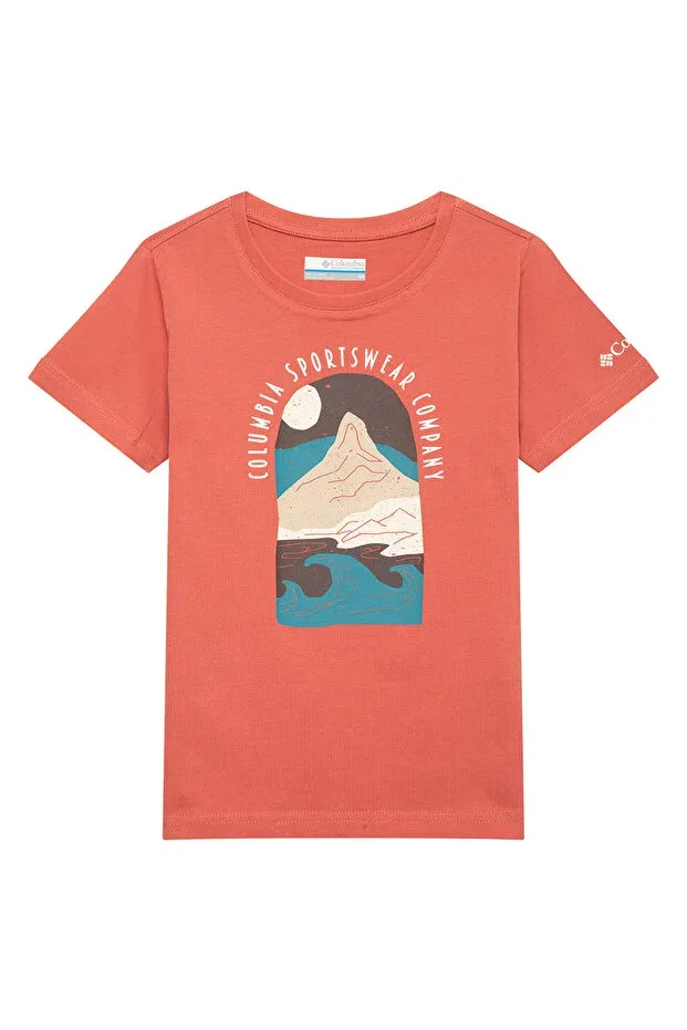 Детская футболка для девочек хлопковая Csc Cozy Coastline Columbia, Red