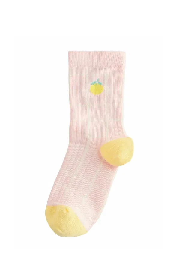 Набор из 5 носков, хлопок, Rich ruffle, Next, Peach Pink and Yellow, желтый/розовый — фото 4