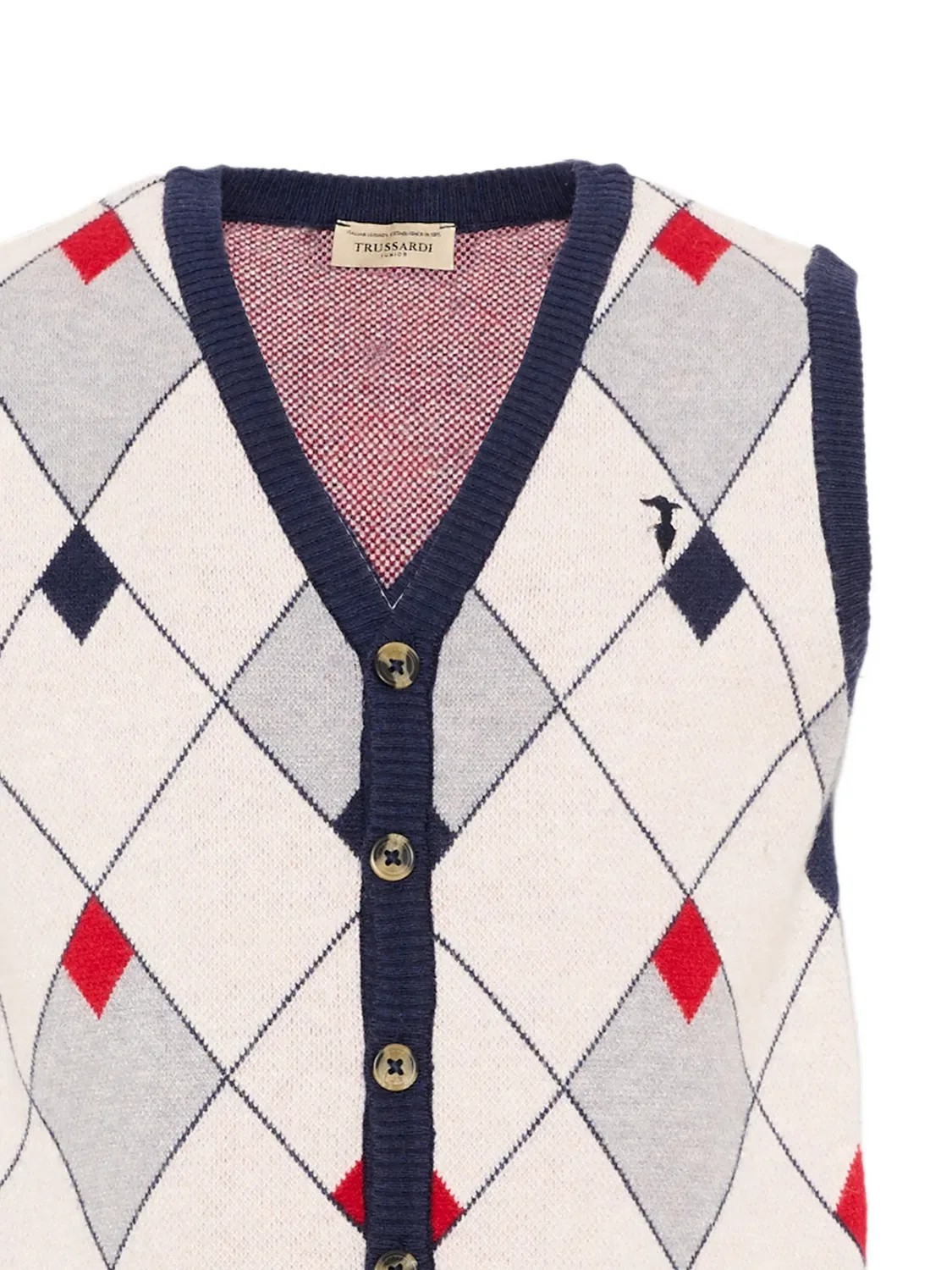 Жилет на пуговицах Trussardi Junior, синий — фото 3