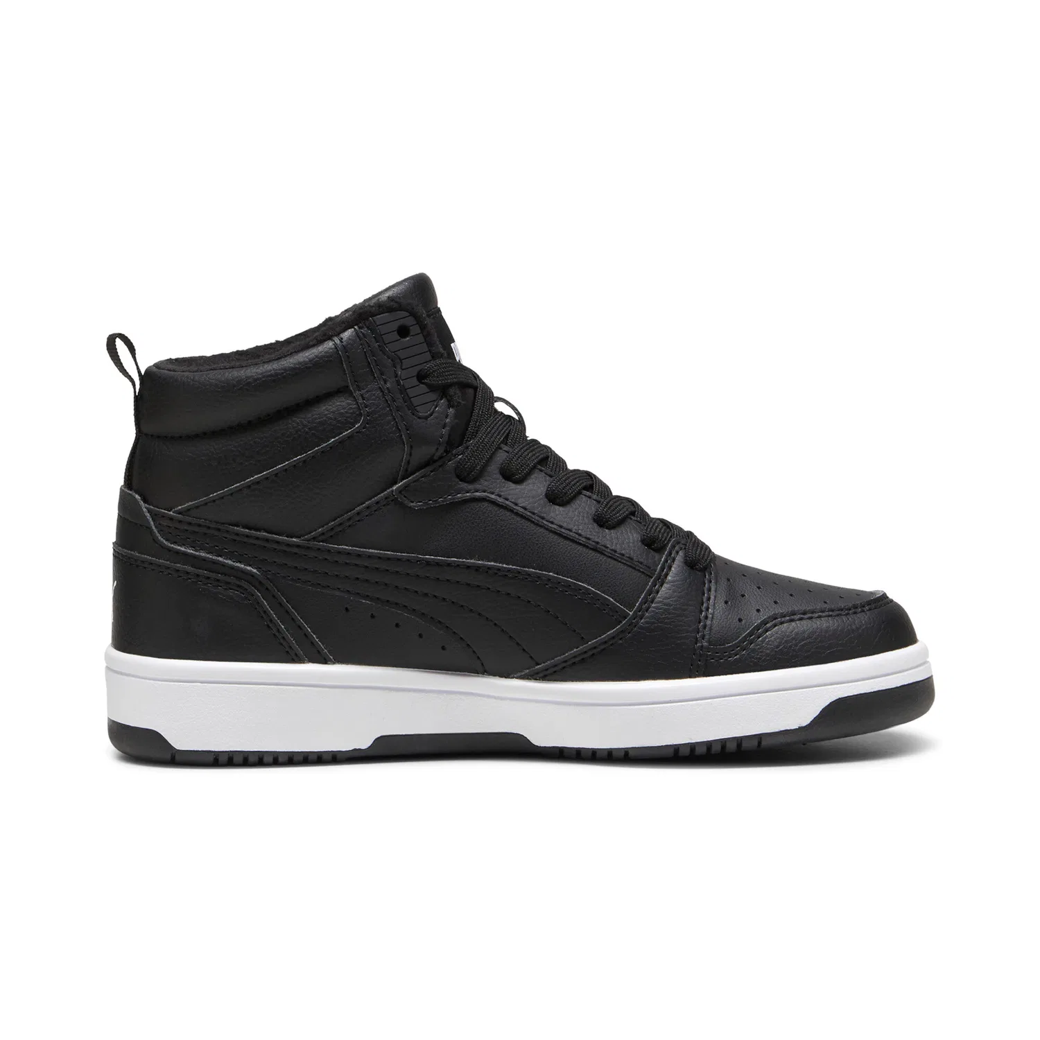 Детские зимние кроссовки с ретро-дизайном Rebound V6 Mid WTR JR PUMA, Black/White — фото 3