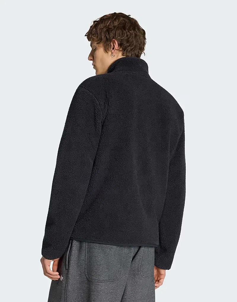 Флисовая куртка Adidas Originals Trefoil essentials, черный — фото 2