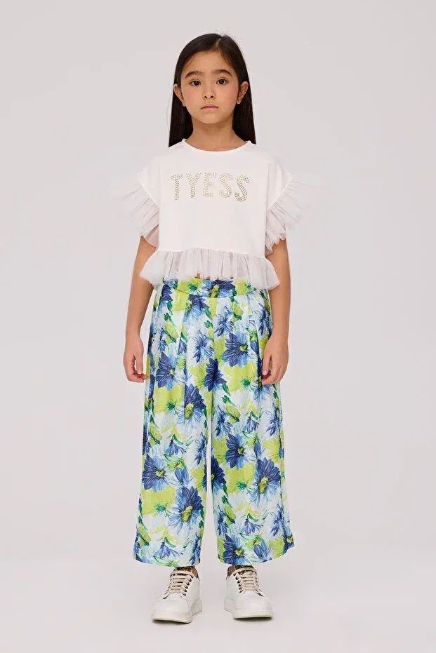 Детские брюки для девочек с принтом Tyess, Patterned