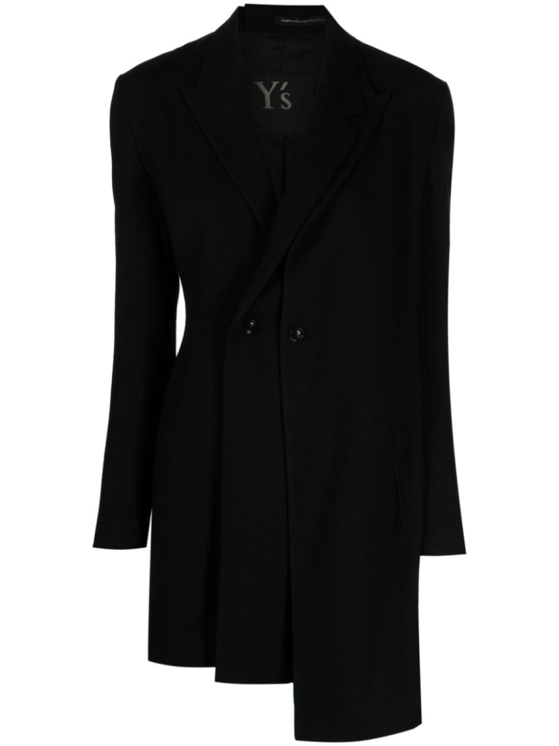 

Y's asymmetric layered blazer, черный