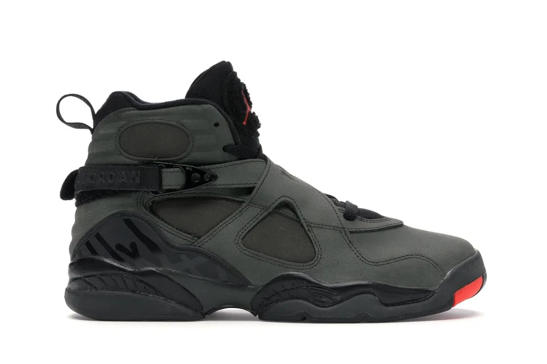 Детские кроссовки Lifestyle Jordan 8 Retro, Sequoia/Black-Wolf Grey-Max Orange