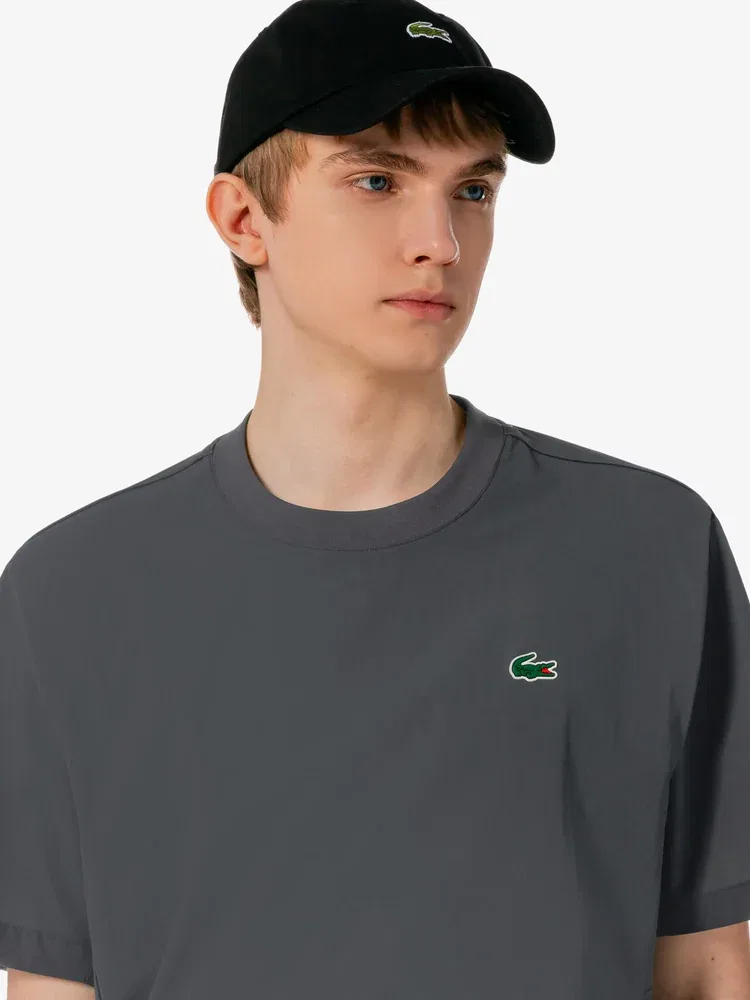 Футболка с коротким рукавом Tennis Woven Piste LACOSTE, Silver — фото 2