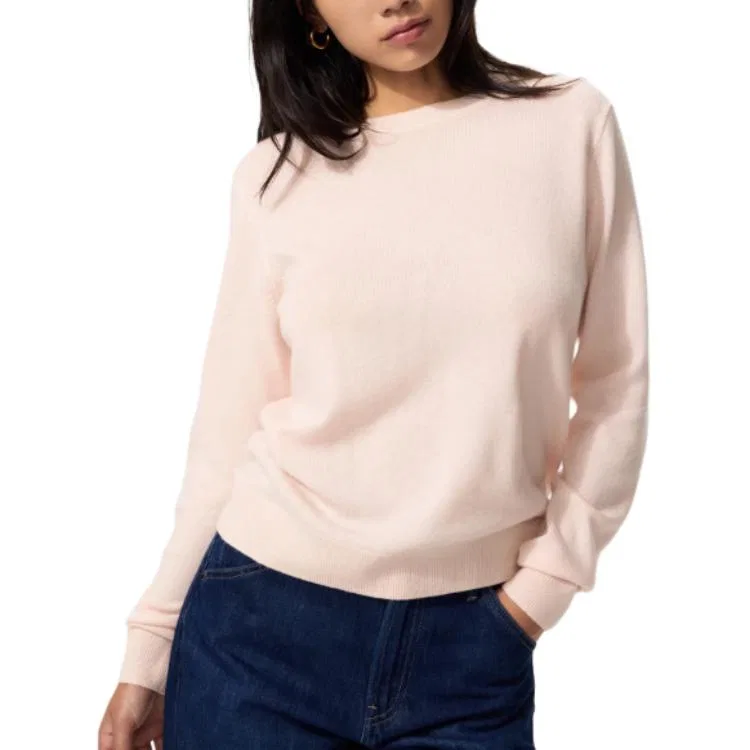 Женский кашемировый свитер с круглым вырезом Pink, UNIQLO
