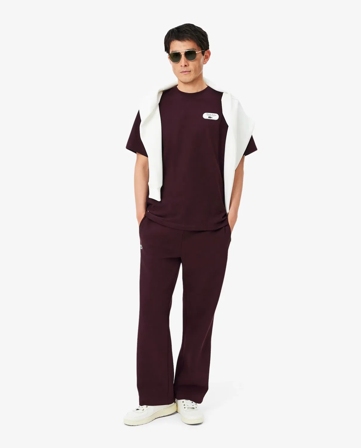 Спортивные брюки-джоггеры Lacoste Marrón, мужские, хлопок/полиэстер — фото 4