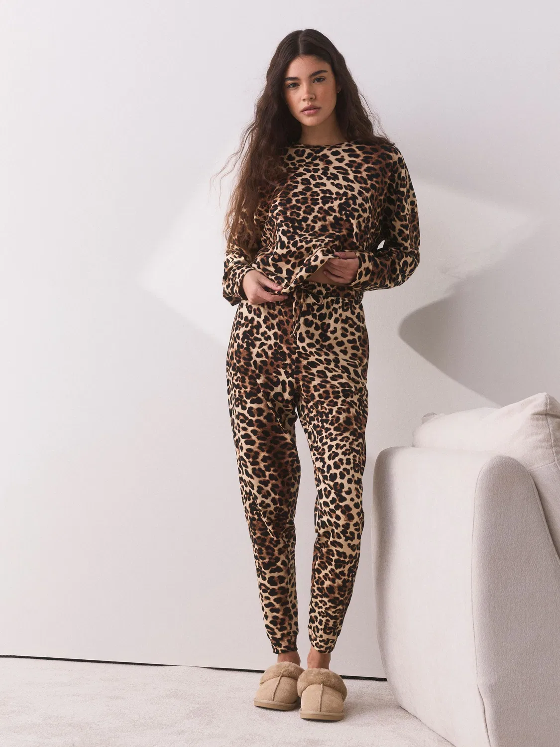Пижама женская с принтом леопард Next, Leopard Print