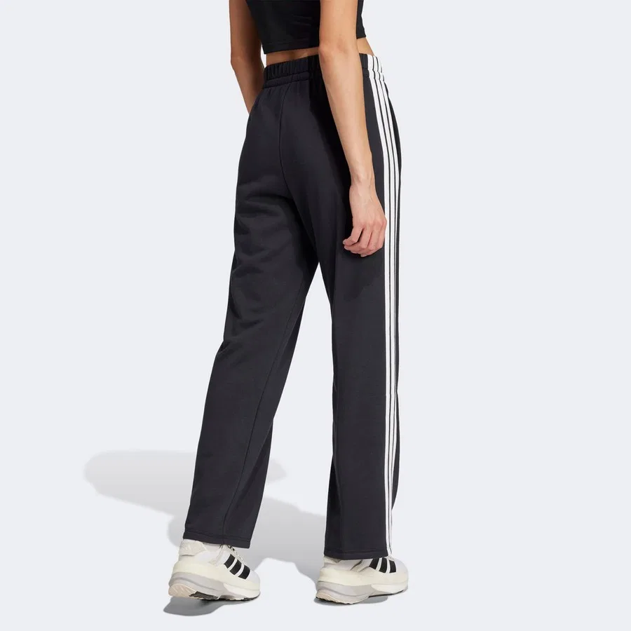 Женские спортивные штаны adidas Essentials 3 Stripes Open Hem French Terry, Черный — фото 3