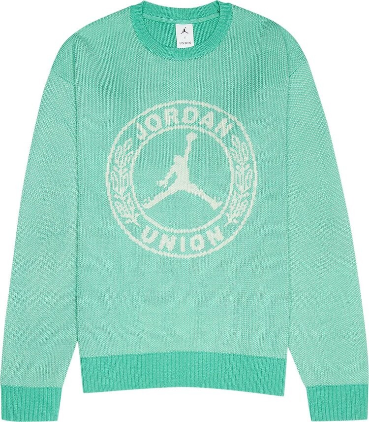 

Свитер Air Jordan x Union Sweater 'Kinetic Green/White', зеленый