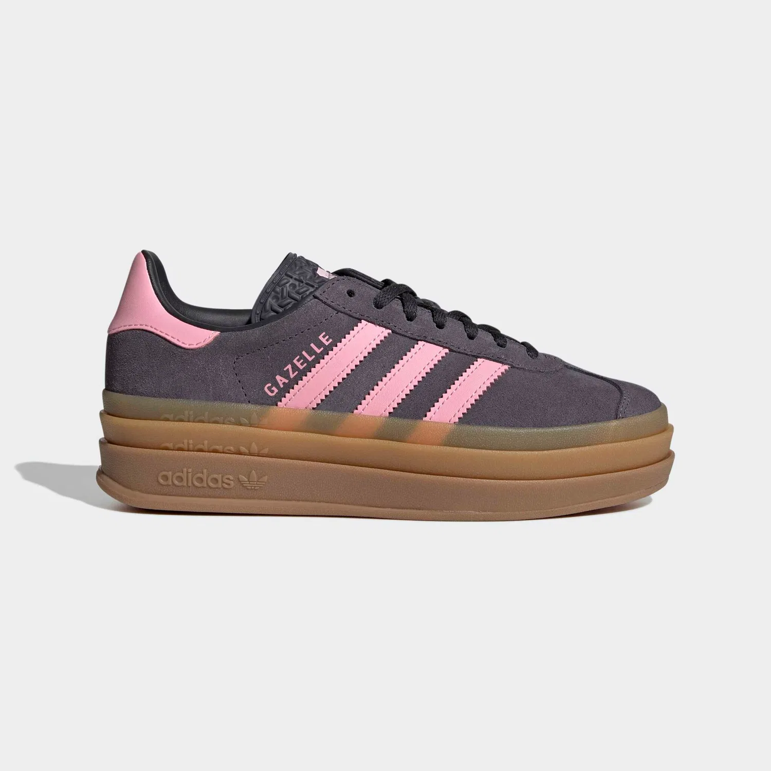 Детские кроссовки на платформе Gazelle Bold Adidas Originals, Aurora Onix/Bliss Pink/Carbon — фото 2