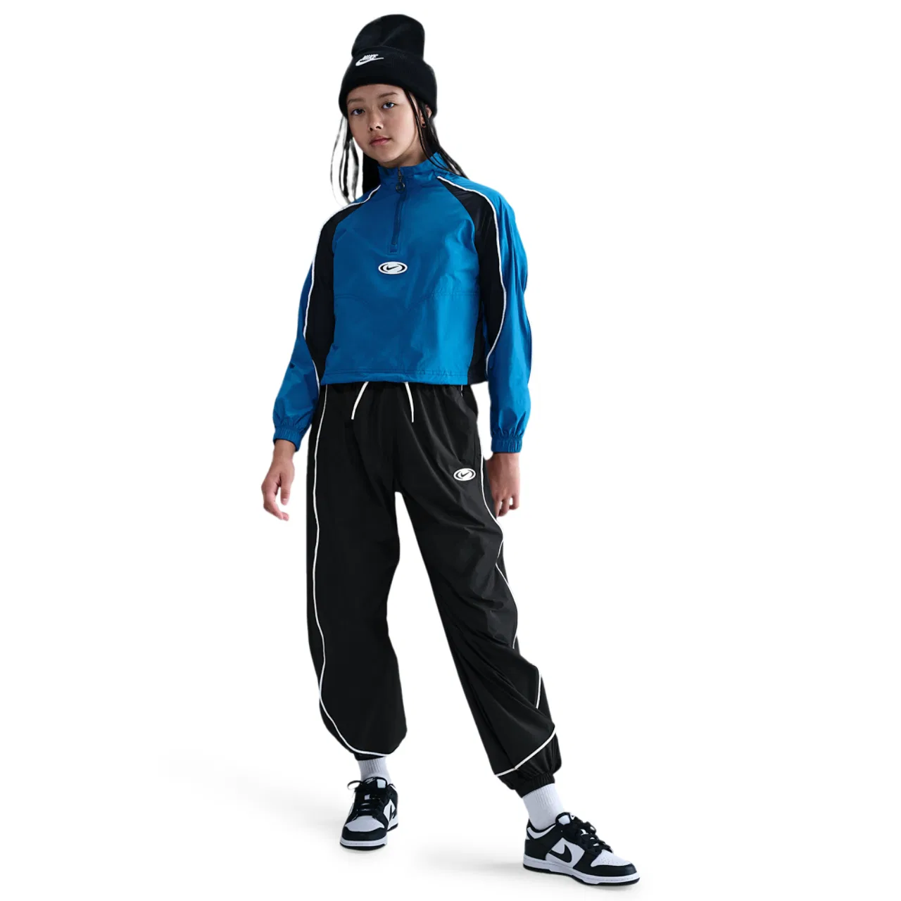 Тренировочные брюки для девочек NSW Track Pant GX Star Nike, черный/белый — фото 3