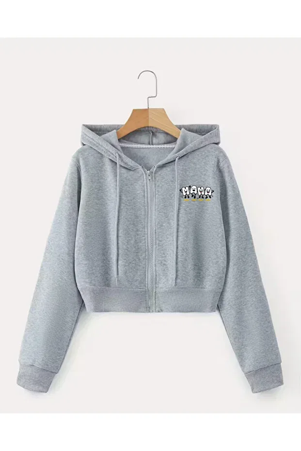 Детская куртка для девочек с принтом Basics Haha, Gray