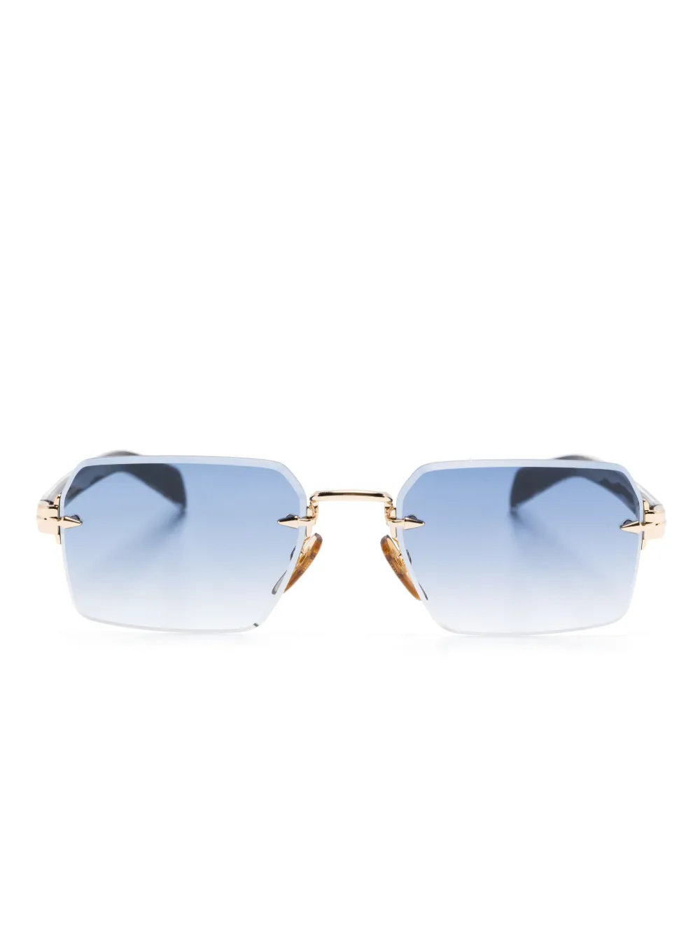 

Солнцезащитные очки DB 7109/S в геометричной оправе Eyewear by David Beckham, золотой