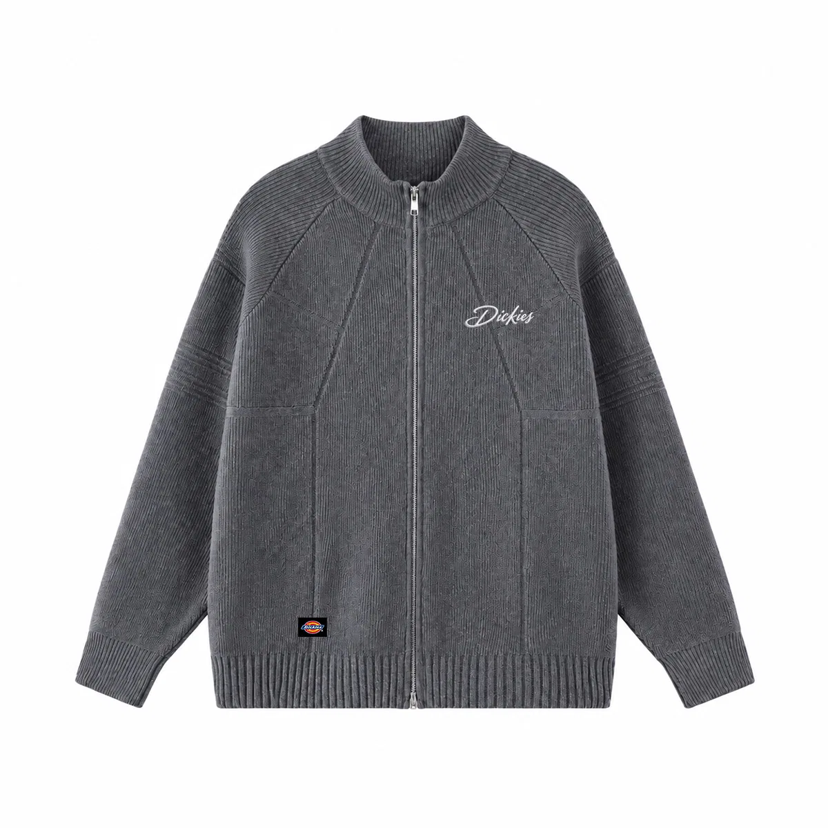Детский свитшот с воротником-стойкой Dickies, Light Gray — фото 3
