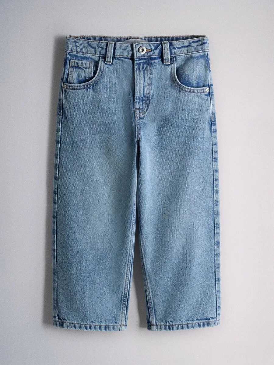 Джинсы свободного кроя The Set Baggy Jeans синего и темно-синего цвета — фото 2