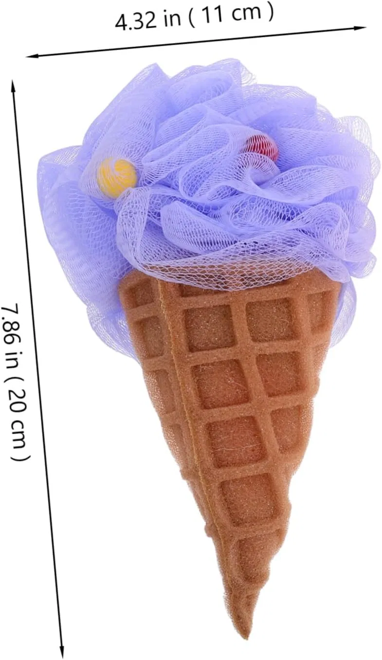 Мочалка для душа Ice Cream, PLAFOPE, набор 2 шт, 20x11x11 см — фото 2