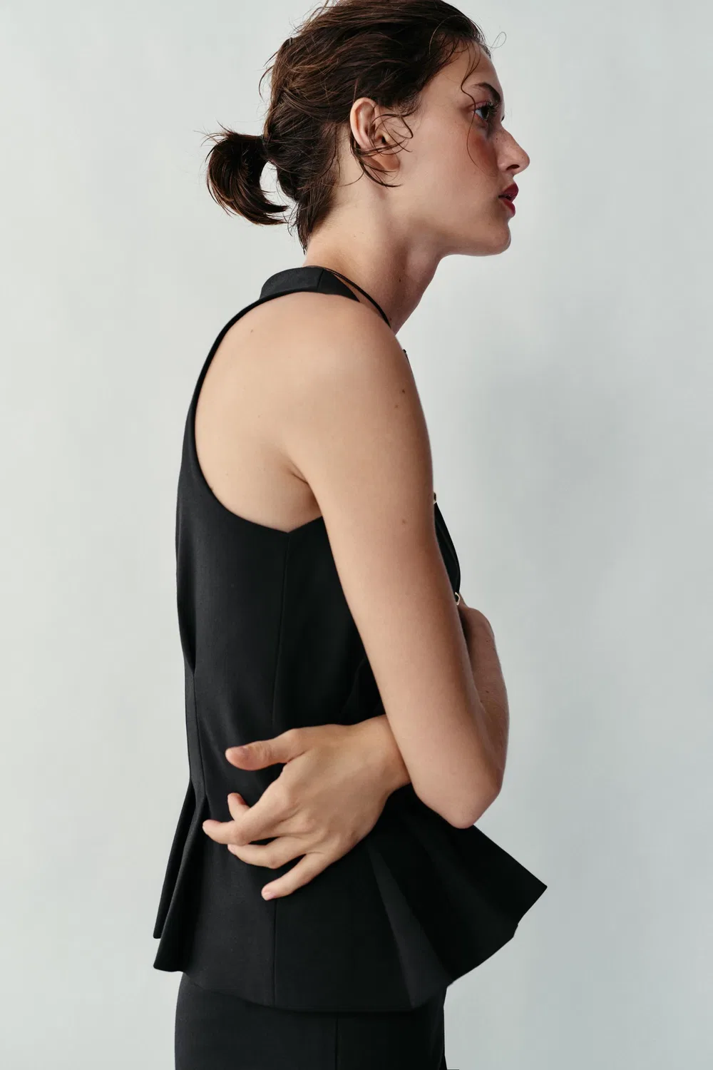 Причесанный жилет ZARA, Black — фото 4