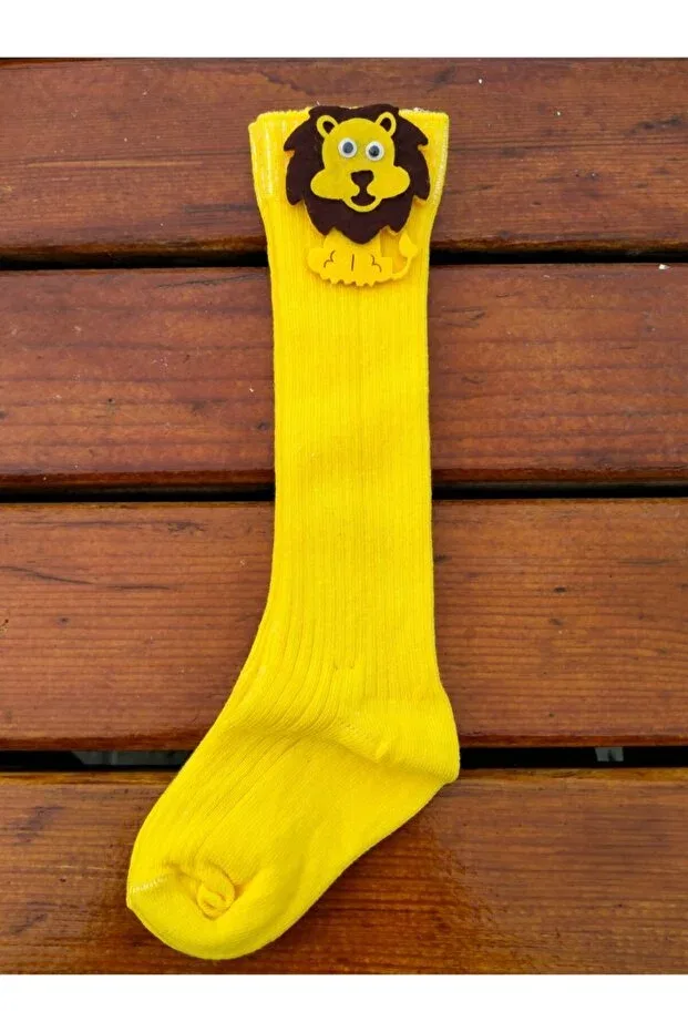 Детские носки для новорожденных с принтом Janus Çorap, Yellow — фото 2