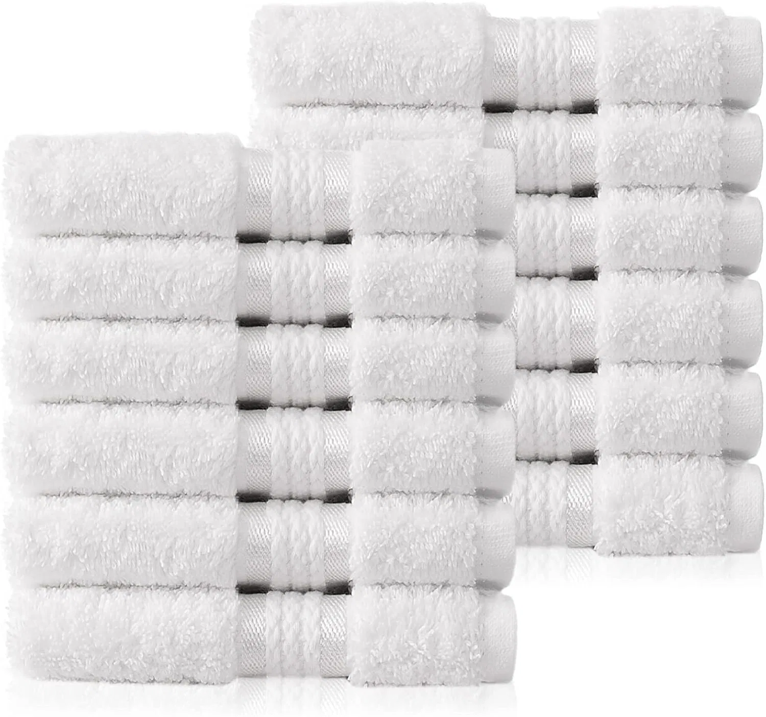 Махровые салфетки COTTON CRAFT, 12 шт, 76x76 см, Белый