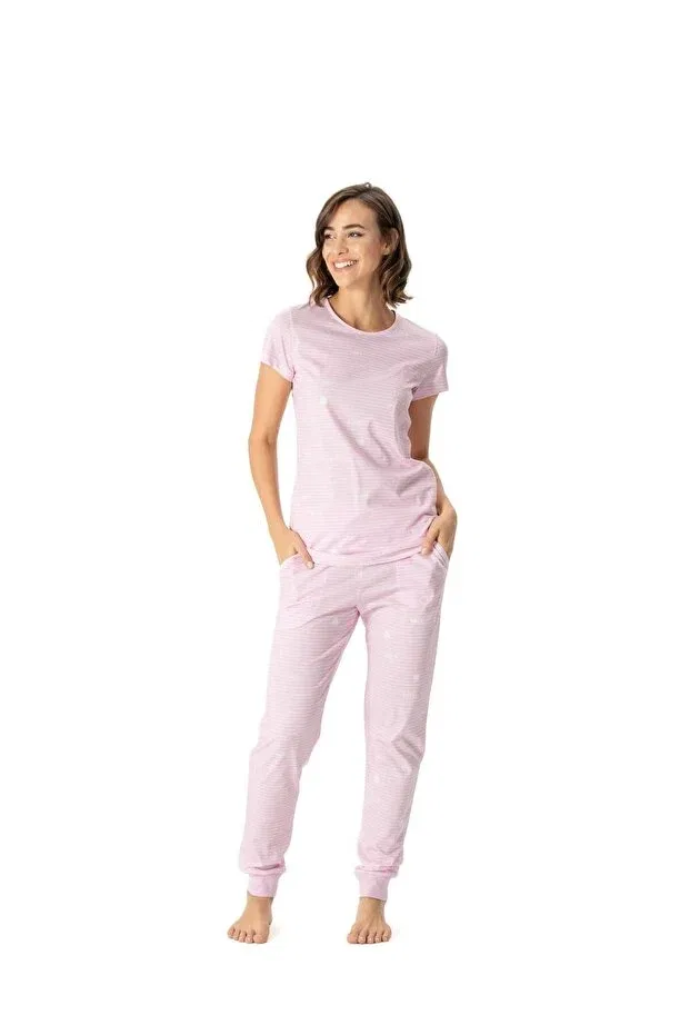 Женский комплект пижам с коротким рукавом U.S. Polo Assn., Pink
