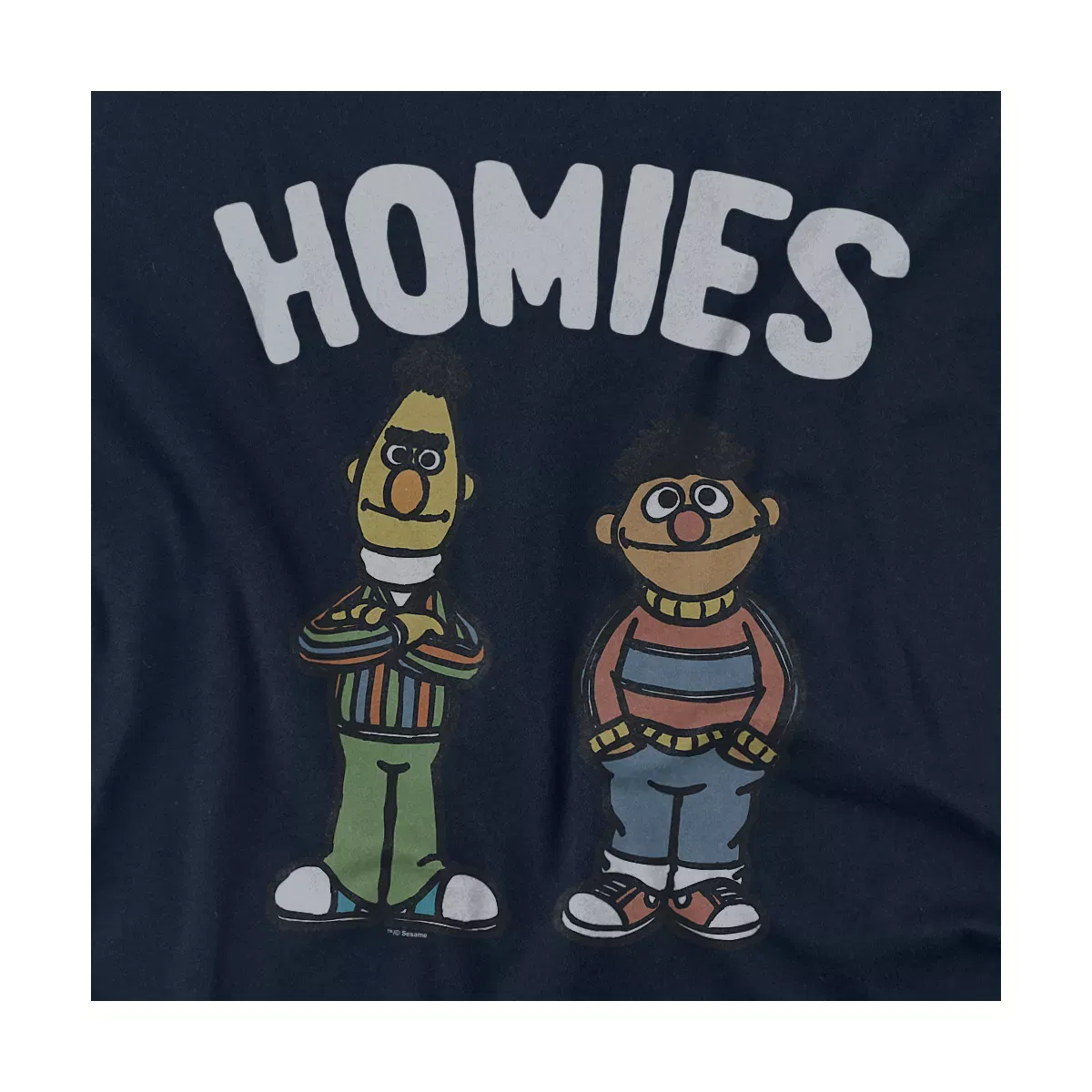 Детская футболка с принтом Sesame Street The Bff T-Shirt, Sesame Street, Navy — фото 2