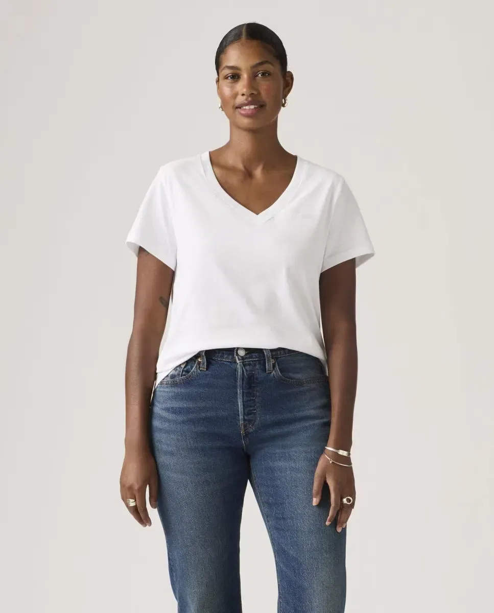 Женская футболка с V-образным вырезом Levi's, Blanco